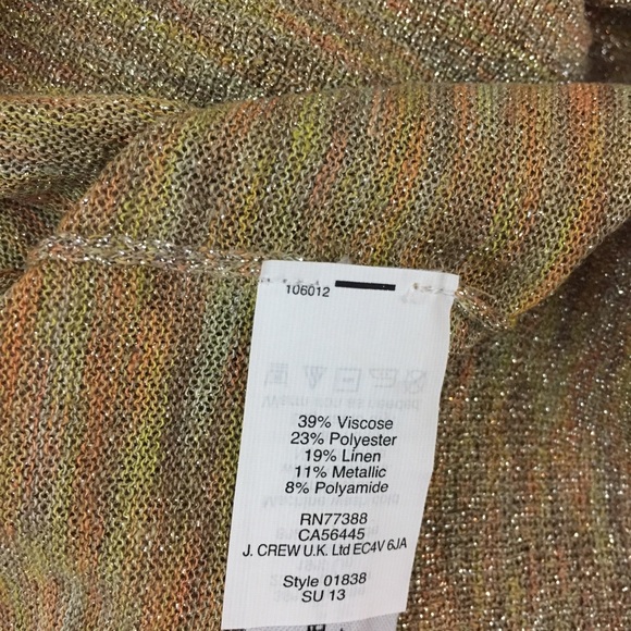 J Crew Space-dyed sparkle sweater, Gold, XXS - Picture 7 of 8
